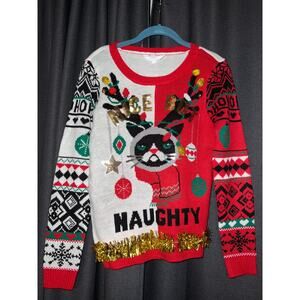 Ugly Christmas Sweater Xmas Size Small Cat